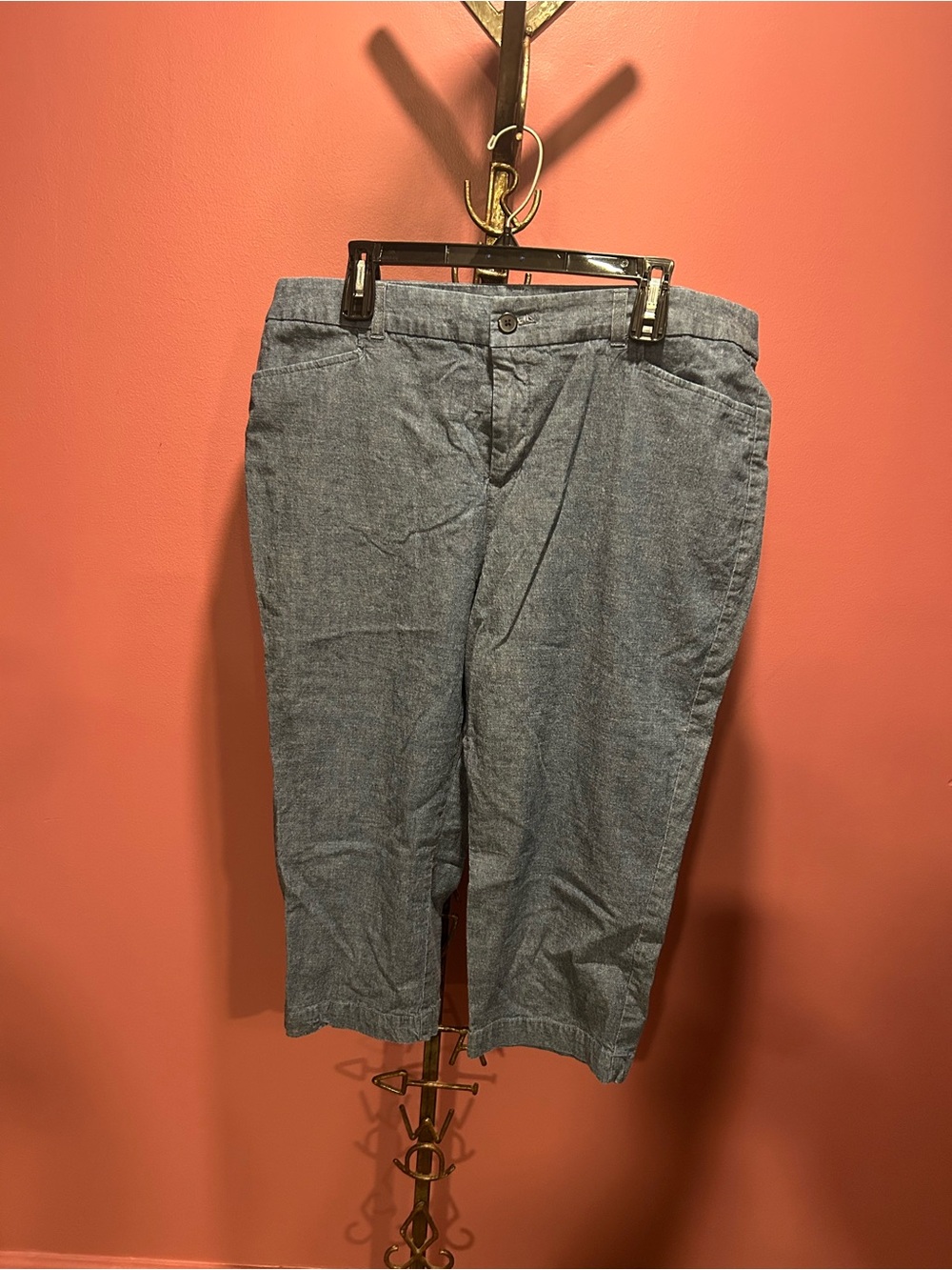 croft & barrow Blue Chambray Stretch Pants